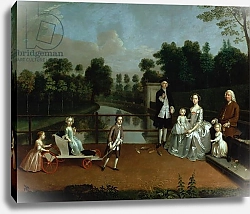 Постер Девис Артур A Family Group on a Terrace in a Garden, 1749