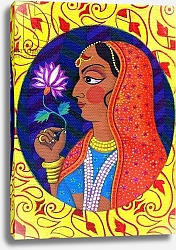 Постер Таттерсфильд Джейн (совр) Maharani with white and pink flower, 2011,