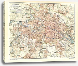 Постер Карта Берлина с пригородами