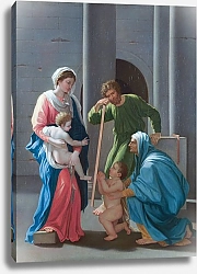 Постер Неизвестен Священная Семья со Святыми Элизабет и Джоном