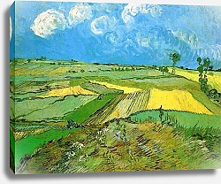 Постер Ван Гог Винсент (Vincent Van Gogh) Пшеничные поля в Овере под облачным небом