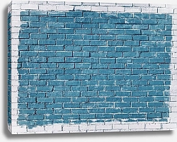 Постер Синяя кирпичная стена