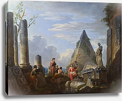 Постер Панини Джованни Паоло Римские руины и люди