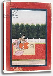 Постер Школа: Индийская 18в Dhanashri Ragini, page from a Ragamala series, c.1790 or earlier