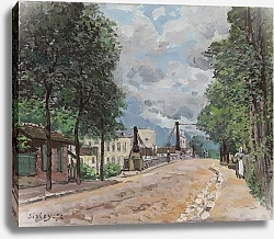 Постер Сислей Альфред (Alfred Sisley) The Road of Gennevilliers; La route de Gennevilliers, 1872