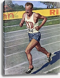 Постер Emil Zatopek of Czechoslovakia, Olympic Gold medalist in the 10,000 m. race at the 1948 London Olympics