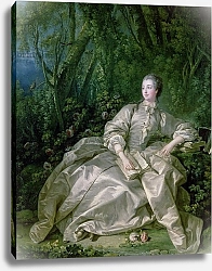 Постер Буше Франсуа (Francois Boucher) Madame de Pompadour, 1758