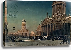 Постер Гартнер Эдуард Gendarmenmarkt in Winter, 1857
