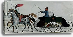 Постер Школа: Русская 18в. Horse Drawn Sleigh 2