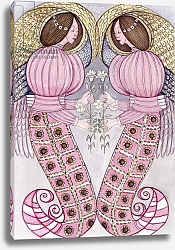 Постер Лоусон Джиллиан (совр) Two angels holding tiger lilies, 1995