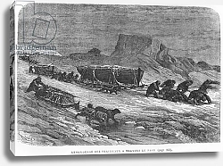 Постер Риоу Эдуард Pulling the sledges through the pack ice, illustration