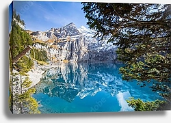 Постер Швейцария. Озеро Oeschinesee