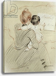 Постер Хеллу Поль Сезар Madame Paul Helleu and her Daughter Paulette, 1905