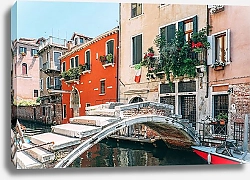 Постер Венецианский канал с мостиком
