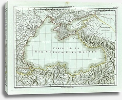 Постер Подробная карта Черного моря, 1795 г. 1