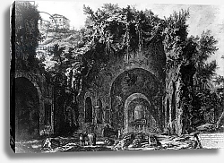 Постер Пиранези Джованни View of the Grotto of Egeria outside the Porta Capena, from the 'Views of Rome' series, c.1760