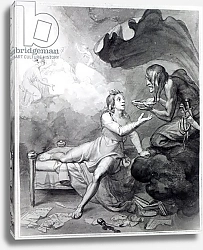 Постер Флексман Джон Thomas Chatterton receives a bowl of poison from Despair
