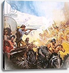 Постер МакКоннел Джеймс American pioneers shooting red indians
