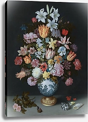 Постер Боссшорт Амброзиус Натюрморт с цветами в вазе