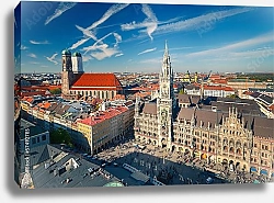 Постер Германия, Мюнхен. Вид с птичьего полета
