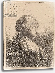 Постер Рембрандт (Rembrandt) Saskia with Pearls in Her Hair, 1634