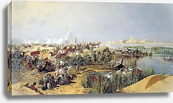 Постер Каразин Николай Переправа туркестанского отряда через Аму-Дарью в 1873 году. 1889