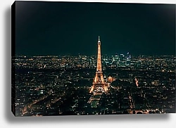 Постер Вид на ночной Париж