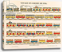 Постер Школа: Французская Rail Travel in 1845