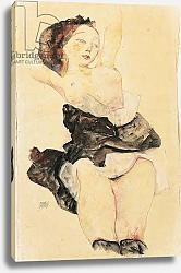 Постер Шиле Эгон (Egon Schiele) Young girl reclining, half nude, 1912
