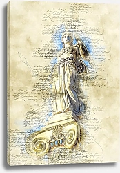 Постер Статуя Акрополя с письмом