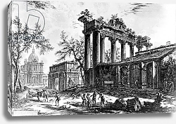 Постер Пиранези Джованни View of the Temple of Concord with the Arch of Septimius Severus, c.1760