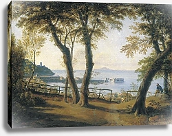 Постер Воробьев Максим Приморский вид в Италии. 1840-е