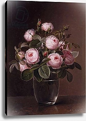 Постер Дженсен Йоханн Roses in a Glass Vase, 1842