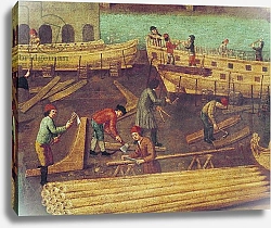 Постер Школа: Итальянская 16в. Sign for the Marangoni Family of shipbuilders, Venetian, 1517 2