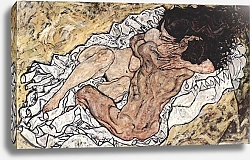Постер Шиле Эгон (Egon Schiele) Объятье (Любовники)