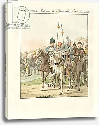 Постер Школа: Немецкая школа (19 в.) Irregular lighty Russian cavalry