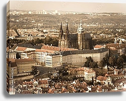 Постер Чехия, Прага. Вид на Пражский замок с птичьего полета