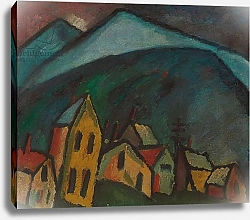 Постер Явленский Алексей Mountain Landscape with Houses; Berglandschaft mit Hausern, 1912