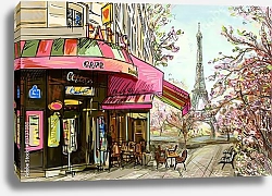 Постер Парижское кафе, скетч