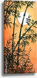 Постер Бамбуковая роща на закате