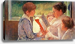 Постер Кассат Мэри (Cassatt Mary) Mrs Cassatt Reading to her Grandchildren, 1888