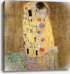 Постер Климт Густав (Gustav Klimt) The Kiss, 1907-08