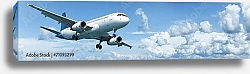 Постер Панорамный постер с самолетом