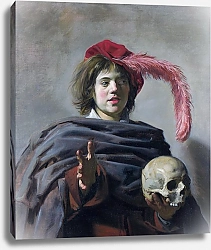 Постер Халс Франс Молодой человек с черепом