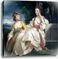 Постер Рейнолдс Джошуа Mrs Thrale and her Daughter Hester 1777-78