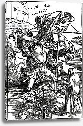 Постер Дюрер Альбрехт St. Christopher with the flight of birds, c.1503-4