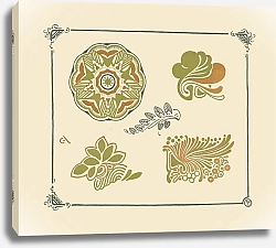 Постер Ориоль Джордж Abstract design based on leaves and organic shapes