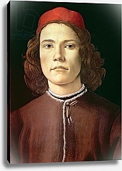 Постер Боттичелли Сандро (Sandro Botticelli) Portrait of a Young Man, c.1480-85