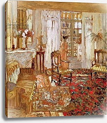 Постер Вюйар Эдуар Interior with a Woman in Yellow in Front of a Window