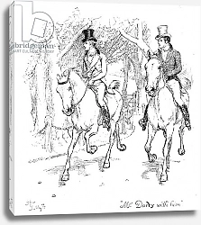Постер Томсон Хью (грав) 'Mr. Darcy with him', illustration from 'Pride & Prejudice'